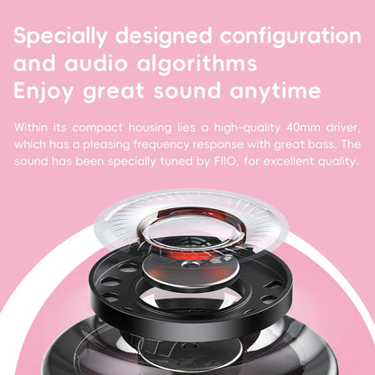 FiiO ANYTIME Bluetooth 5.4 Wireless Headphones with Noise Cancelling, Hi-Res Audio Over-Ear Bluetooth Headphones with Mic, Premium Wireless Earphones
