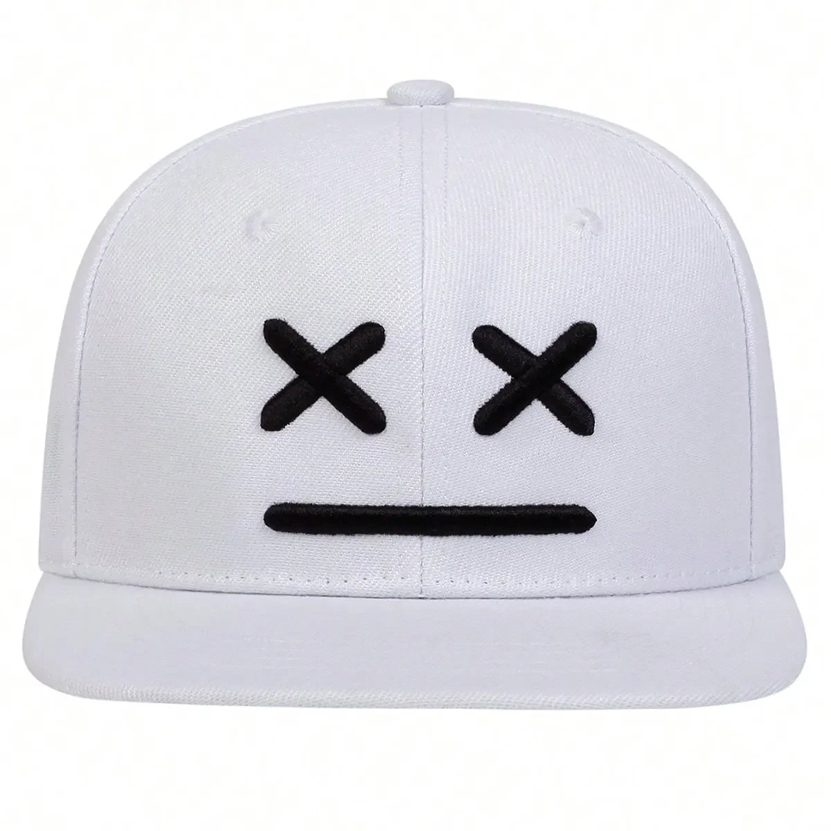 Cappellini unisex XX con ricamo a faccina sorridente, stile hip-hop, primavera-autunno, casual, regolabili, con chiusura a scatto, cappellini da baseball, cappellini parasole, cappellini sportivi