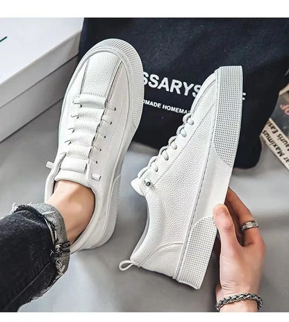 Pánske tenisky, voľnočasová obuv, pánske balerínky, Zapatillas Hombre, ľahká obuv z PU kože, priedušná obuv, pánska biela športová obuv, tenisky