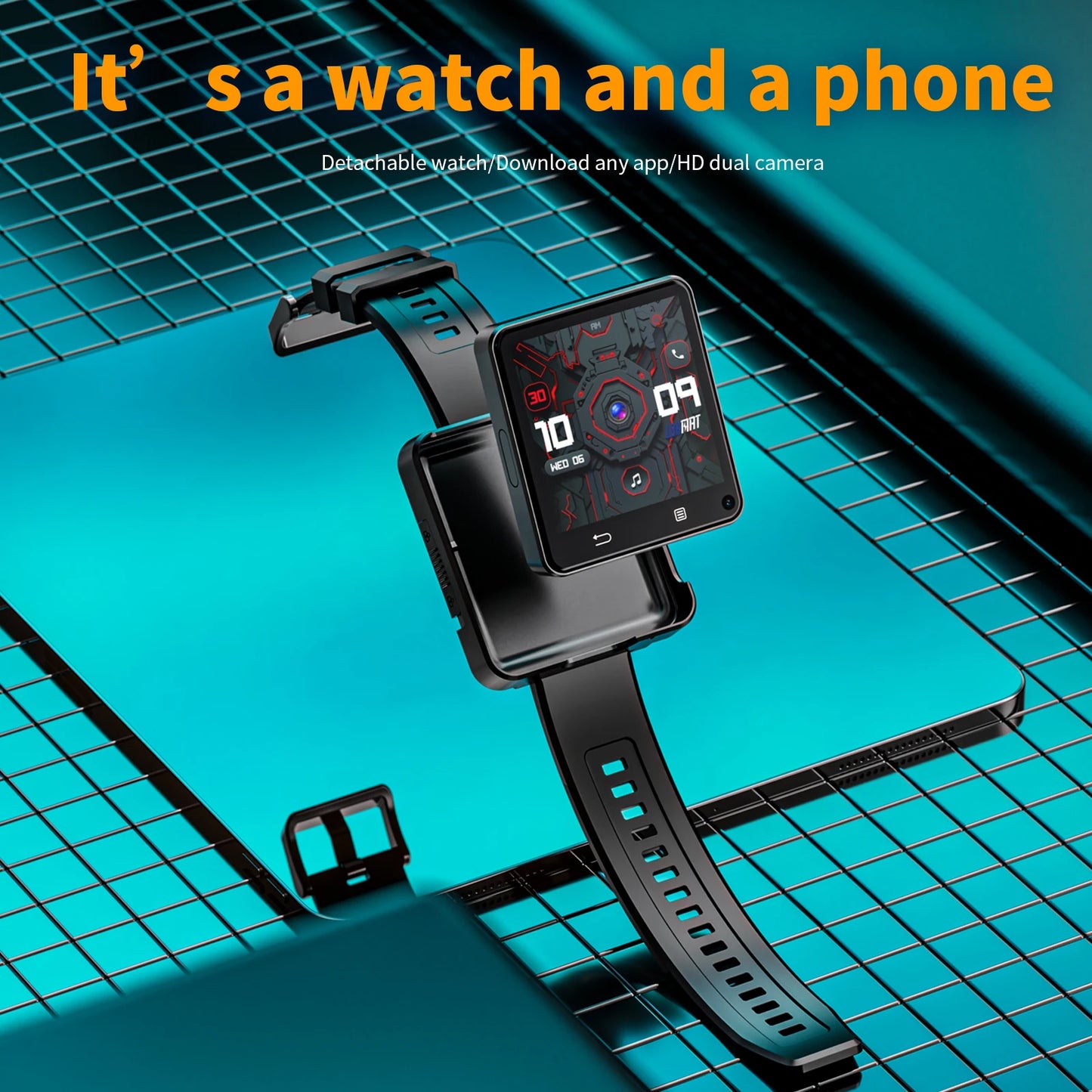 Domars Full Netcom multi-language Smart Watch 2.64-inch Large Screen 1200mAh Large Battery video call APP Downloading