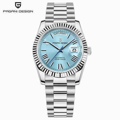 PAGANI DESIGN Luxury Men Watch Sapphire mirror Luminous Stainless Steel Watch Week Date Mechanical Waterproof ST16 Man watch