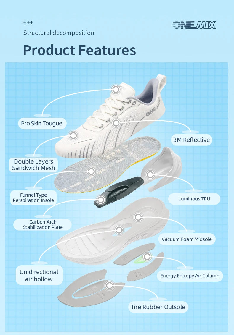 Baskets pour femme ONEMIX noires, chaussures de course respirantes pour femme, modèle de créateur, livraison gratuite, chaussures de sport roses à amorti