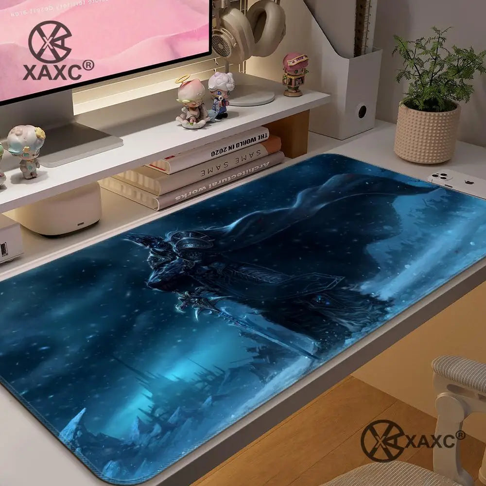 Lich King World Of Warcraft XAXC Mouse Pad large keyboard mouse desk pad non-slip rubber gaming mouse pad laptop mouse carpet