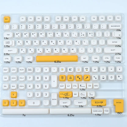 KBDiy KOA Profile Keycap GMK Style Retro 9009 Theme PBT Keycaps For Mechanical Keyboard Gaming KIT Korean 139 Keys ISO Key Cap