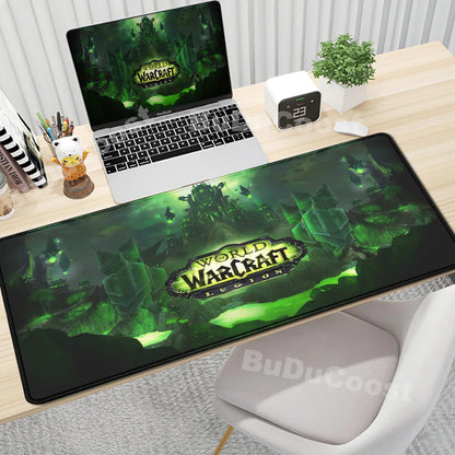 Anime World of Warcraft Deskmat Gaming Mouse Pad Computer Accessories XXL Lock Edge keyboard Mice carpet Gamer Mause Office Mats