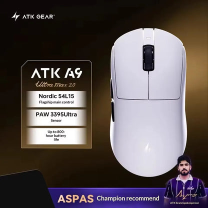 ATK Dragonfly A9 Wireless Gaming Mouse NearLink Tri-Mode Dual 8K Ultra-Lightweight Ergonomic Esports Mouse