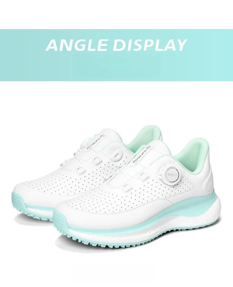 PGM Women Golf Shoes Summer Heat Dissipation Breathable Holes High Elasticity Height Outdoor Sports Sneakers XZ430