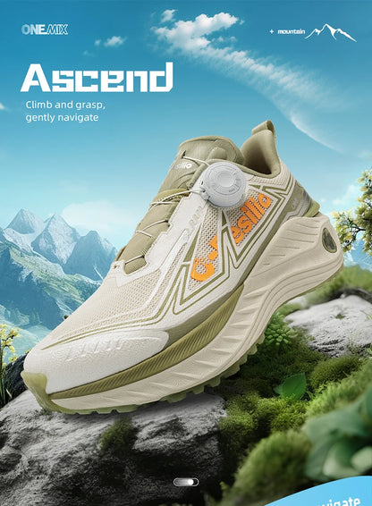 Zapatillas de running para exterior ONEMIX: zapatillas elásticas de trail para hombre, ligeras y transpirables; zapatillas para mujer; zapatillas informales para pareja; zapatillas impermeables.