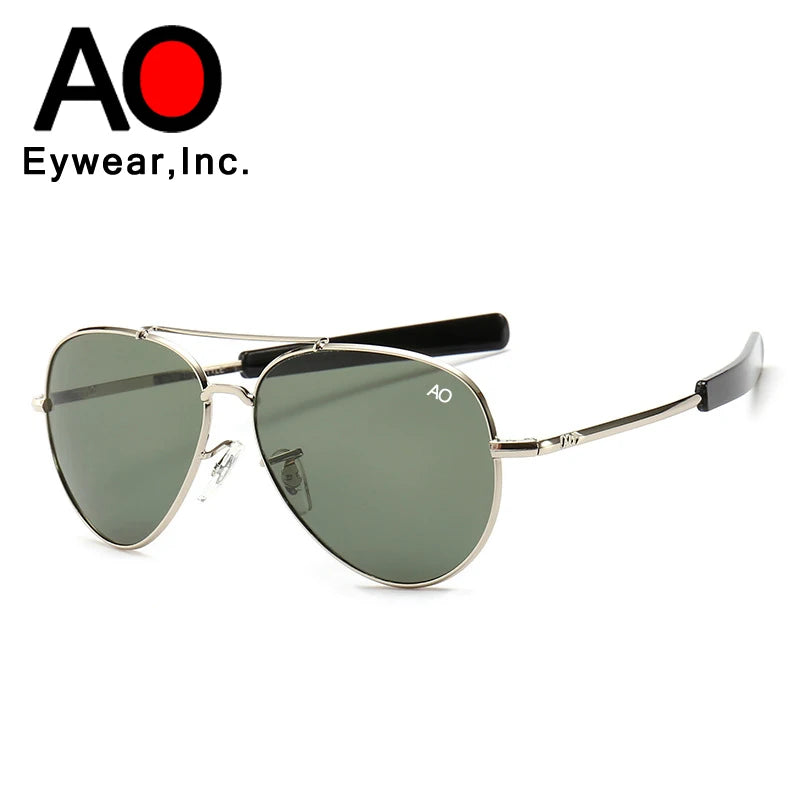 AO Aviation Men's Retro Sunglasses Fashion Pilot American Optical Sun Glasses for Women Unisex Metal UV400 SunShades  Gafas AO57