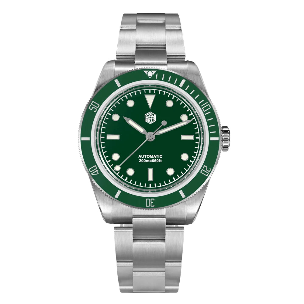 San Martin Vintage 38mm 6200 Diver Watch New Upgraded for Men Luxury NH35 Automatic Mechanical Sapphire Waterproof 200m Relojes