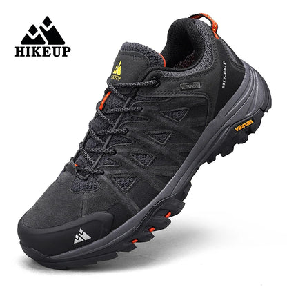 HIKEUP Fashion Outdoor Shoes Hiking Men's Sports Casual Mountain Trekking Boots Camping Sneakers for Men Non-slip Wear-resistant