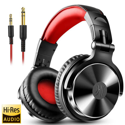 OneOdio Professional DJ Headphones Over-Ear Studio Monitor Headset with Microphone, HiFi Wired Bass Gaming Headphones for PC, Phone, PS4 & Xbox