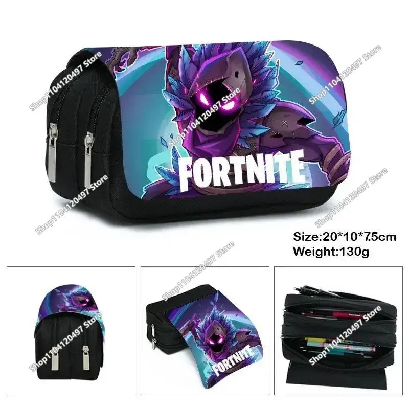 Victory Royale Student Boys Girls Fortnite Capacity Pencil Stationery Case Peely Llama Hero Children's Pen Box Kids Teen Bags