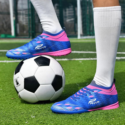 Ghete de fotbal pentru bărbați, de înaltă calitate, crampoane pentru meci, model popular pentru interior și exterior, teren cu iarbă, futsal, ghete high-top antiderapante