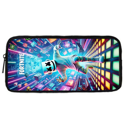 Mochila Escolar Infantil com Lancheira e Estojo, Design de Jogo Popular F-FortniteS, Mochila Escolar para Rapazes e Raparigas, Presente Ideal