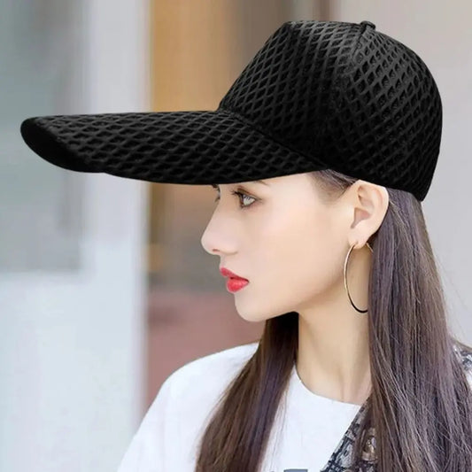 Quality 14cm Long Brim Sun Hat Big Size Large Head Baseball Caps Mesh Sunshade Oversize Trucker Cap Men