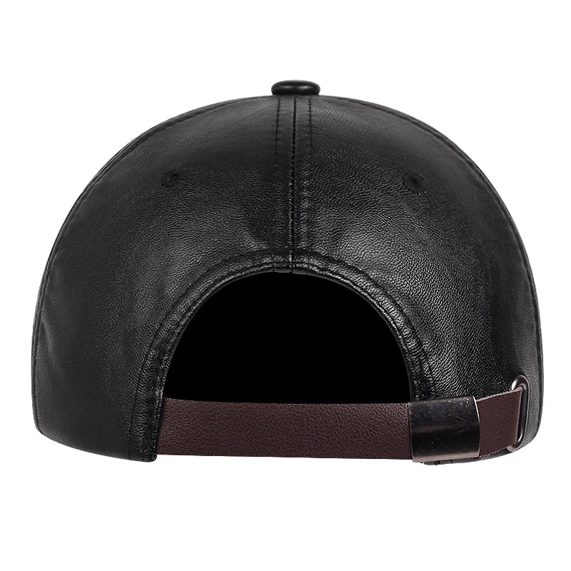 Unisex-Baseballmützen aus PU-Leder für Männer und Frauen – Hip-Hop-Snapback-Caps für Männer und Frauen – Baseballmützen – verstellbare Sonnenhüte – Trucker-Caps