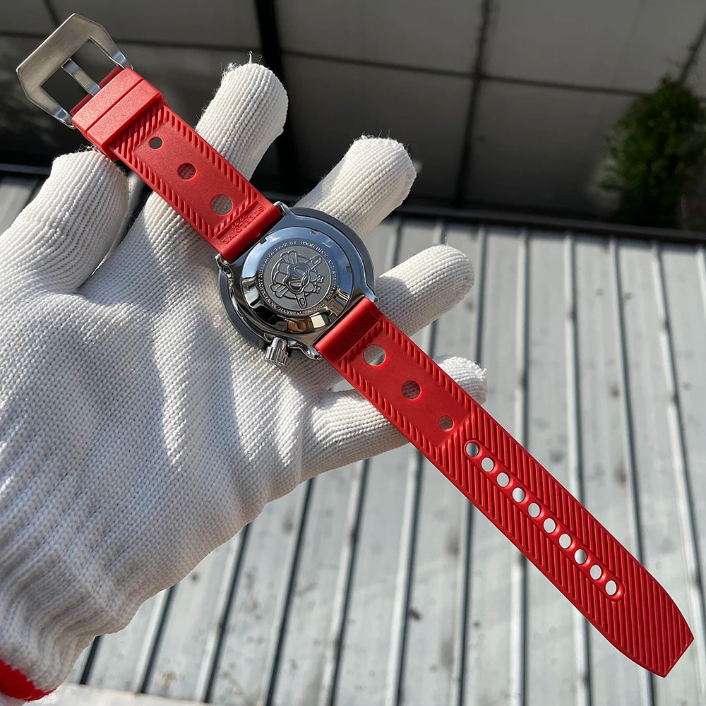STEELDIVE Popular SD1975 47.5MM Case Red Dial 300M Waterproof AR Sapphire Glass Tuna Dive Mens  NH35 Automatic Watches for You