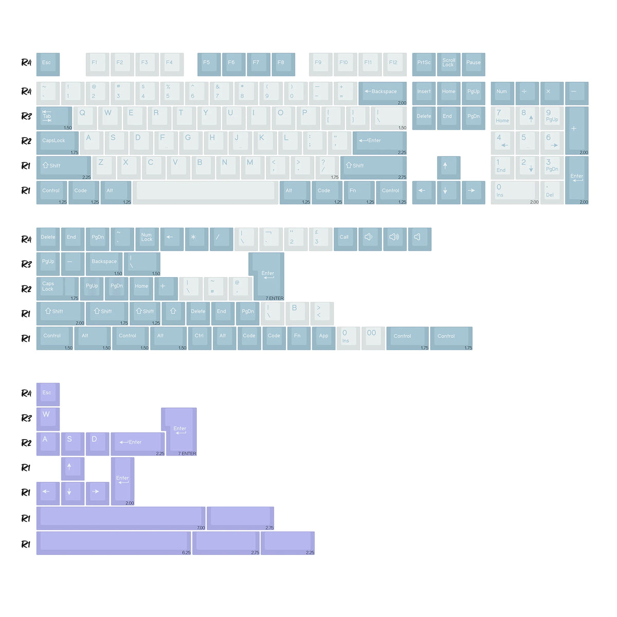 KBDiy GMK Apollo Keycaps ISO PBT Cherry Profile Retro Double Shot Keycap for MX Switches Alice 60 Mechanical Keyboard Key Caps