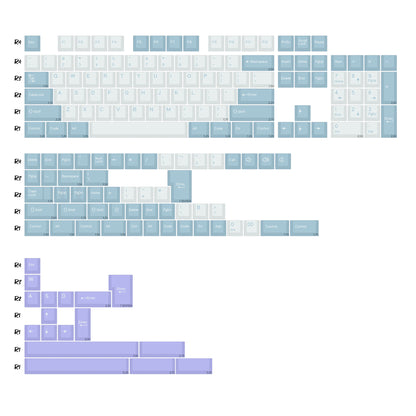 KBDiy GMK Apollo Keycaps ISO PBT Cherry Profile Retro Double Shot Keycap for MX Switches Alice 60 Mechanical Keyboard Key Caps