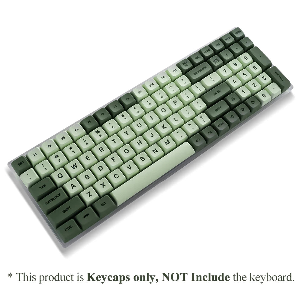 125 Keys XDA PBT Keycaps Set Matcha Green for 61/64/68/75/87/98/104/108 Keys Mechanical Keyboard for Cherry/Gateron/Otemu/Kailh
