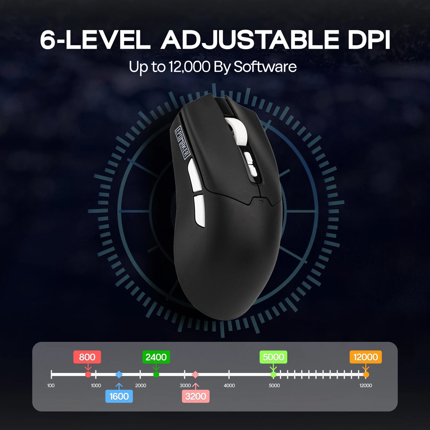 EPOMAKER Click Lite Wireless Gaming Mouse, Tri-Mode Bluetooth & 2.4GHz Gaming Mouse, PAW3311 Sensor, 24000 DPI, 59g Lightweight Rechargeable Gaming Mouse