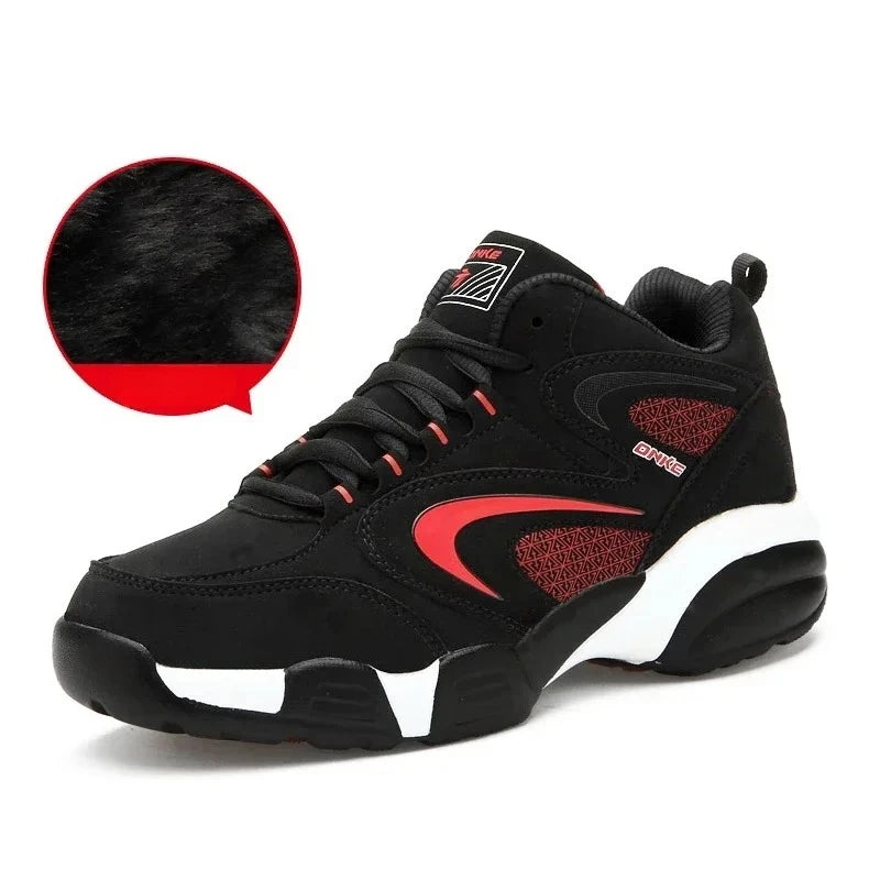 Herresnøstøvler, vintervarme, par, casual sneakers, mode, læder, udendørs, sport, løb, tennis, herre, skridsikre, store størrelser, 48, træningssko