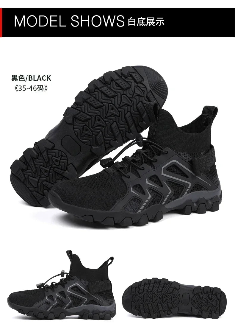 Chaussures unisexes respirantes à séchage rapide pour la pêche et les sports nautiques, bottes aquatiques d'été pour la pêche en amont, chaussures de plage antidérapantes pour femmes, à porter pieds nus