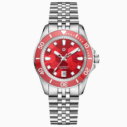 WISHDOIT Automatic Mechanical Watch Miyota 8215 Movement Mother of Pearl Dial Ceramic Bezel Waterproof 150M Diving Watch