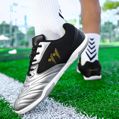 Nouvelles Chaussures de Football Montantes pour Hommes de Haute Qualité – Crampons Antidérapants pour Gazon et Futsal, Idéales pour Matchs en Salle et Sports de Plein Air – Meilleures Ventes