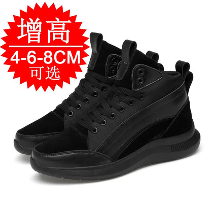 Buty podwyższające z wysoką cholewką – obuwie podwyższające – wkładki podwyższające dla mężczyzn 6 cm, 8 cm, 10 cm – trampki