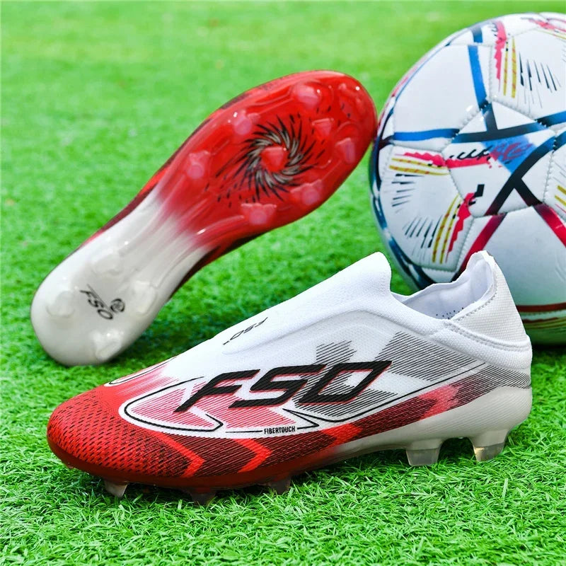 Nouvelles chaussures de football pour hommes, chaussures de sport à cheville haute, respirantes, pour futsal, antidérapantes, ultra-légères, chaussures de football de haute qualité pour matchs en extérieur.