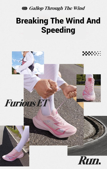 361 Degrees Furious ET Men's Running Shoes Carbon Plate Racing Marathon Rebound Breathable Cushioning Male Sneakers 672512216F