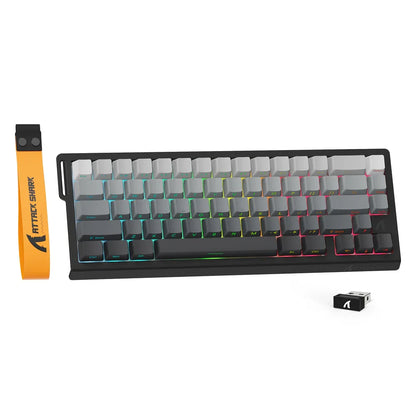 ATTACK SHARK X68PRO HE Wireless Rapid Trigger Gaming Keyboard, Magnetic Switch RGB Mechanical Keyboard, Tri-Mode Bluetooth/2.4GHz/Wired Hot-Swap Gaming Keyboard