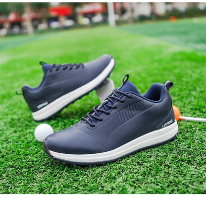 Hot Sale Lersure Golf Shoes Men Waterproof Golf Spikes Sneakers Professional Non-Slip Golf Footwear Trainers Luxury Sports Shoes