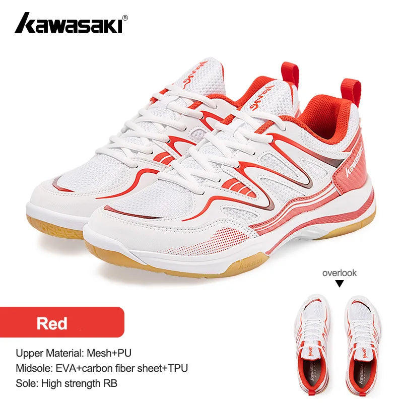 Retro Design Badminton Shoes Kawasaki Original Anti-Torsion Carbon Sheet Professional Sports Table Tennis Shoes C32016
