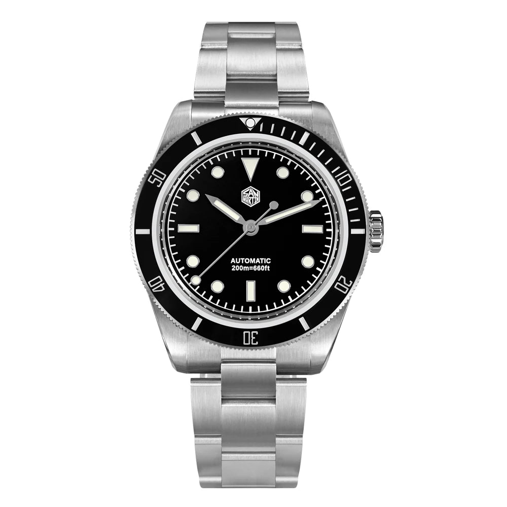 San Martin Vintage 38mm 6200 Diver Watch New Upgraded for Men Luxury NH35 Automatic Mechanical Sapphire Waterproof 200m Relojes
