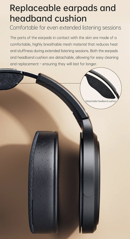 FiiO JT7 Planar Magnetic Over-Ear Audiophile Headphones – 95x86mm Driver, 4.4mm & 3.5mm Wired HiFi Headset