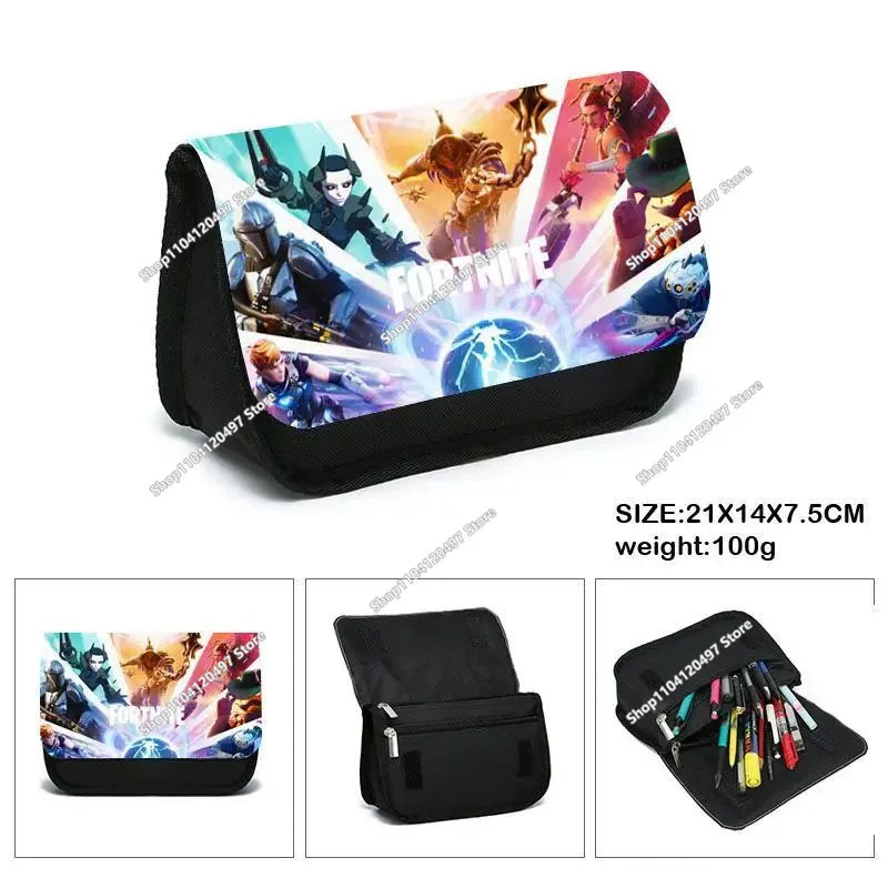 Fortnite Battle Royale Pencil Case for Kids Cartoon Stationery Storage Pen Box School Supplies Birthday Gift