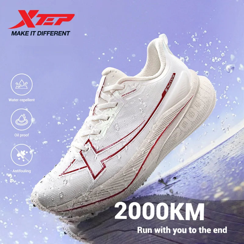 Xtep 2000km Men's Running Shoes 2025 Winter Water Proof Stronger Propulsive Force Cushion Shock Absorption Sneakers 875419110019