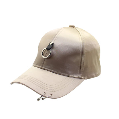 Casquette de baseball Snapback pour femmes et hommes, style hip-hop et K-pop, couleur unie avec anneau, pour les amateurs de sport, de danse et de voyage, casquette « Dad Hat », streetwear, ajustable