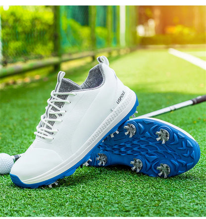 Hot Sale Lersure Golf Shoes Men Waterproof Golf Spikes Sneakers Professional Non-Slip Golf Footwear Trainers Luxury Sports Shoes