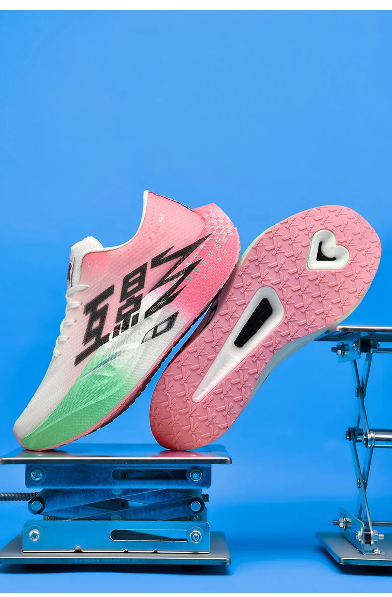 Chaussures de course pour homme, sportives, semelle en carbone, spécialisées, respirantes, légères, pour femme, confortables, athlétiques, antidérapantes, pour marathon