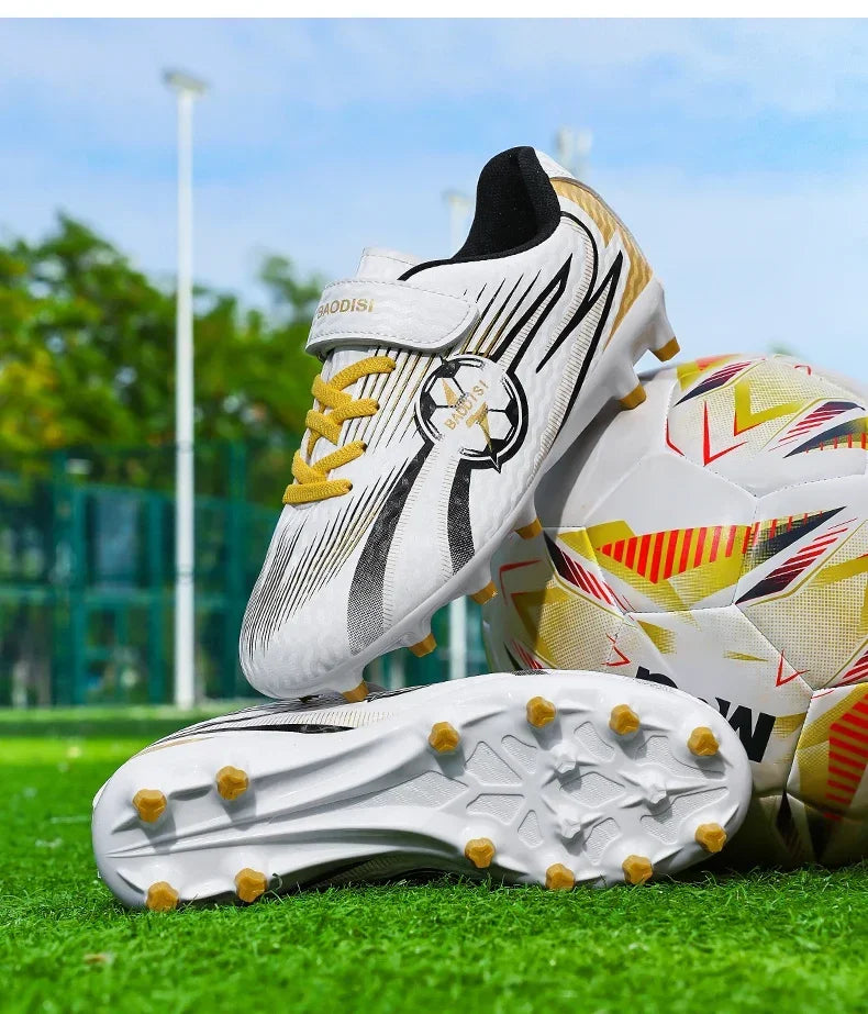 Chaussures de football originales à crampons pour cheville, nouvelles chaussures de football pour enfants, chaussures de futsal, baskets rapides pour intérieur, chaussures de sport pour terrain de société, chaussures de f