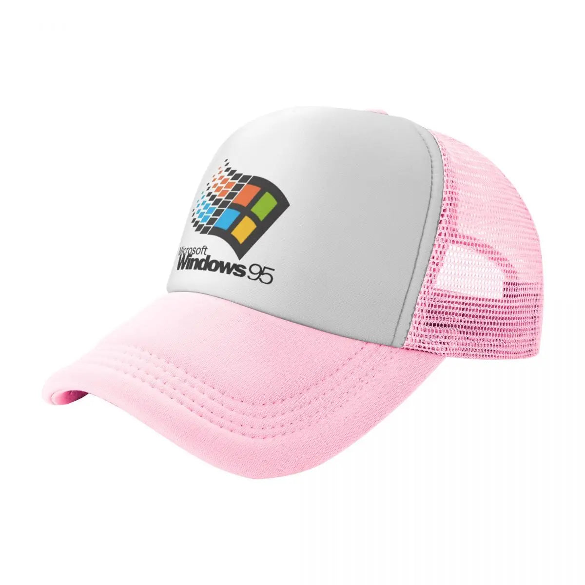 Windows 95 Geeks Nerd Mesh Baseball Caps Unisex Fashion Sun Hat Adjustable Snapback Caps Fishing Hat Wholesale New Trucker Hat