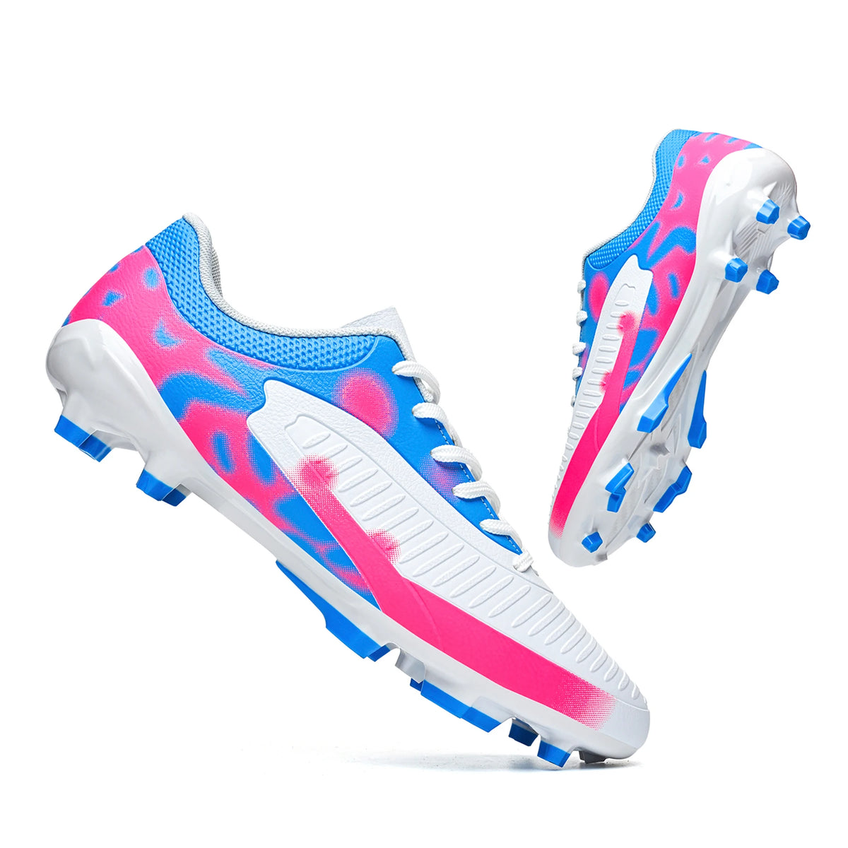 Chaussures de football AG/FG de nouveau style, crampons stables en TPU longs, unisexes, pour terrain de gazon extérieur, matchs et entraînements de football