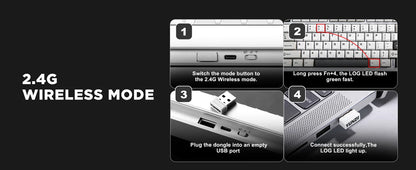 YUNZII AL80 Silver Wireless Mechanical Keyboard, Full Aluminum CNC Custom QMK/VIA Gaming Keyboard, LCD Display Hot Swap Keyboard
