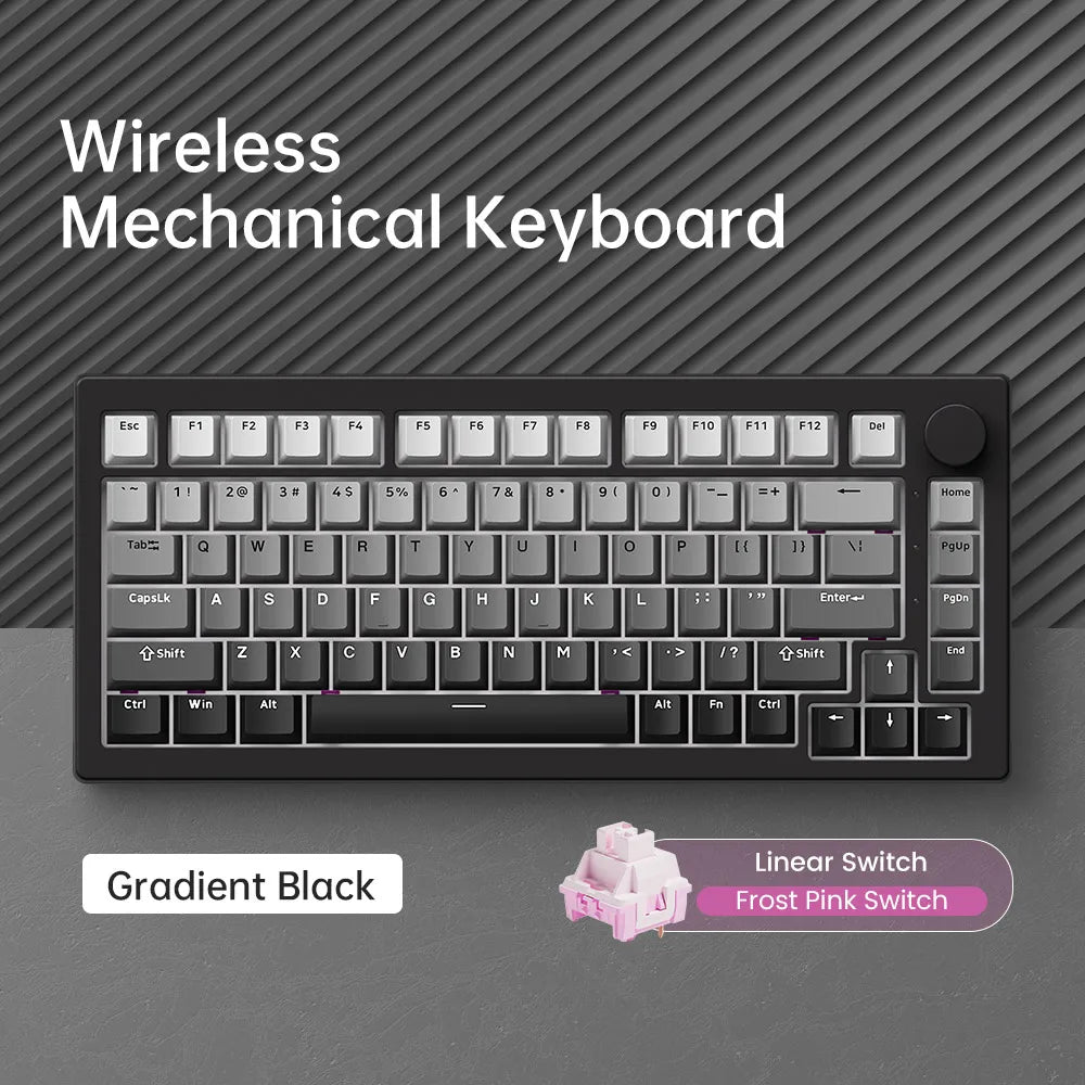 Akko 5075 V3 75% Mechanical Keyboard 8000/10000mAh 2.4GHz Wireless/ Wired Type-C/BT 5.0 Hot Swap RGB Gasket for Gaming Typing