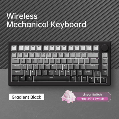 Akko 5075 V3 75% Mechanical Keyboard 8000/10000mAh 2.4GHz Wireless/ Wired Type-C/BT 5.0 Hot Swap RGB Gasket for Gaming Typing