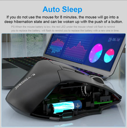 E-YOOSO X-31 Wireless Mouse 2.4G Ergonomic Mouse, 4800 DPI Optical Gaming & Office Mouse for PC, Laptop, MacBook & Notebook